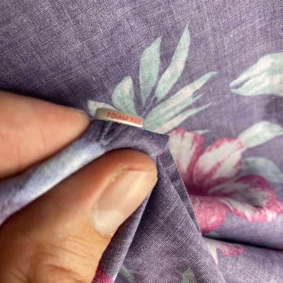 Seven Diamonds Floral Reversed Print Men's Short Sleeve Button Down Size L - Picture 3 of 8